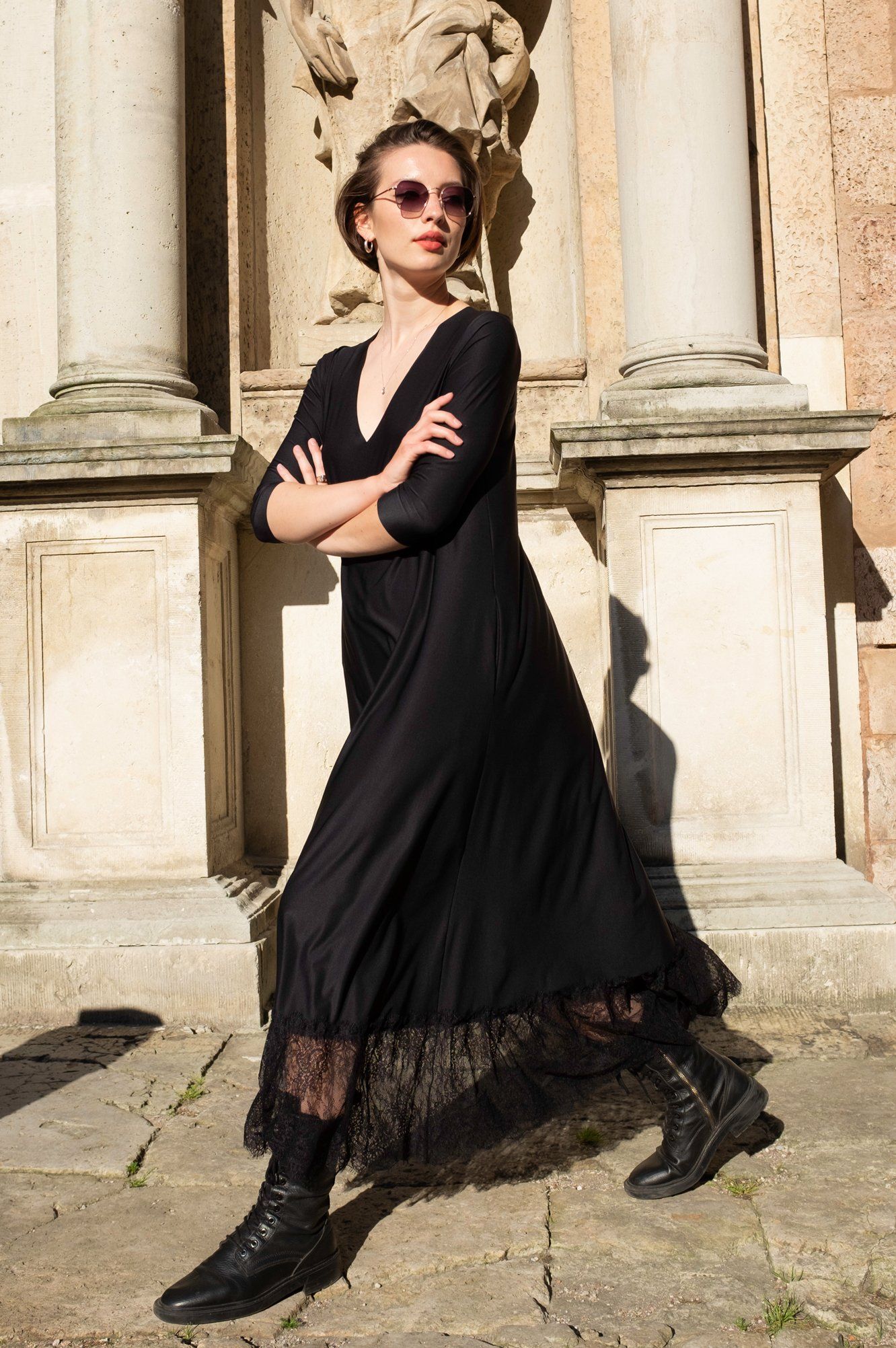 amoralle black dress Lucky Ones – One Day over-75 Long Sleeve Size:19. 3XL 36-37 Sleeve Chinese Dress Black Red