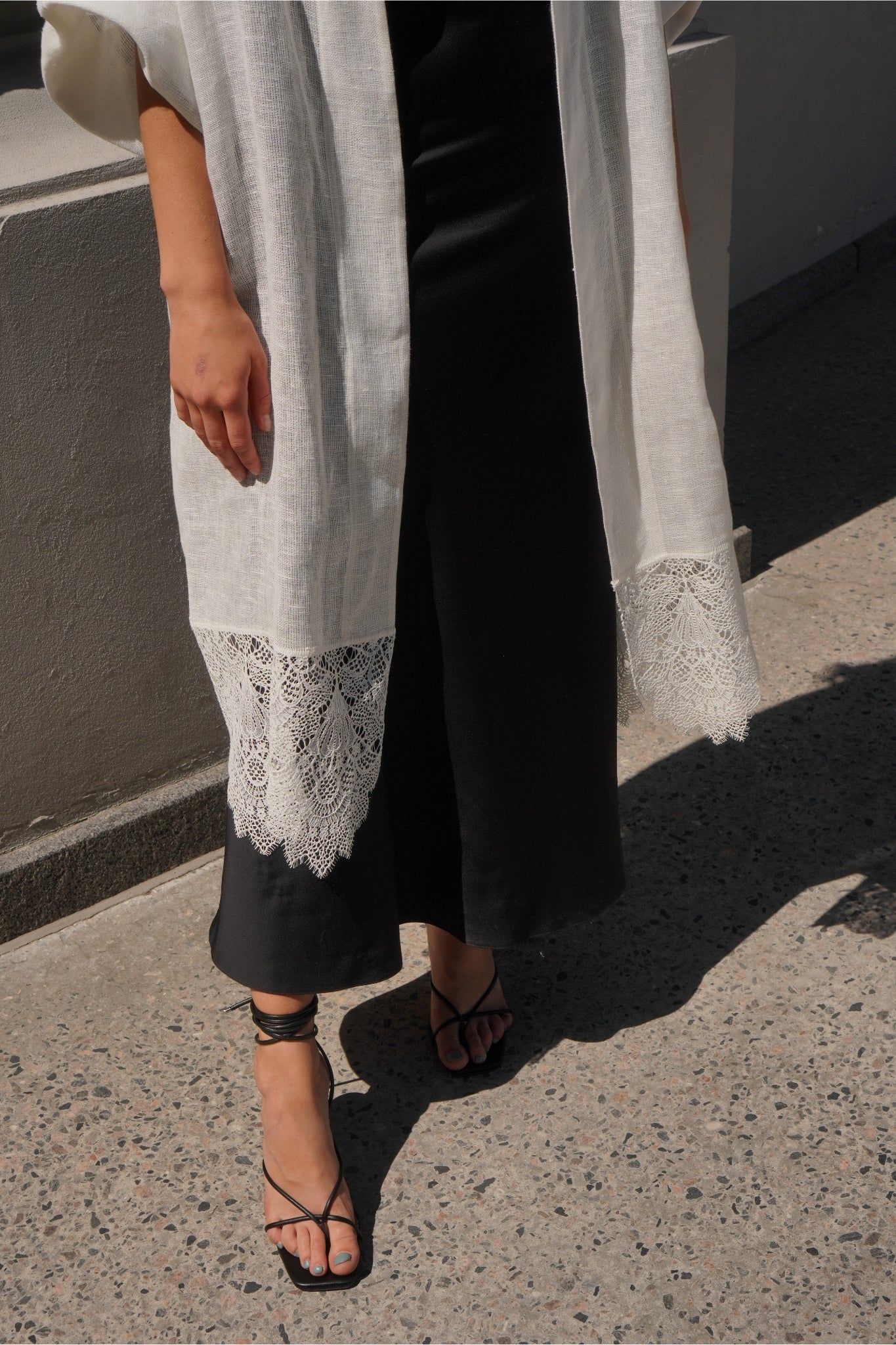 Saldā saules linu kimono