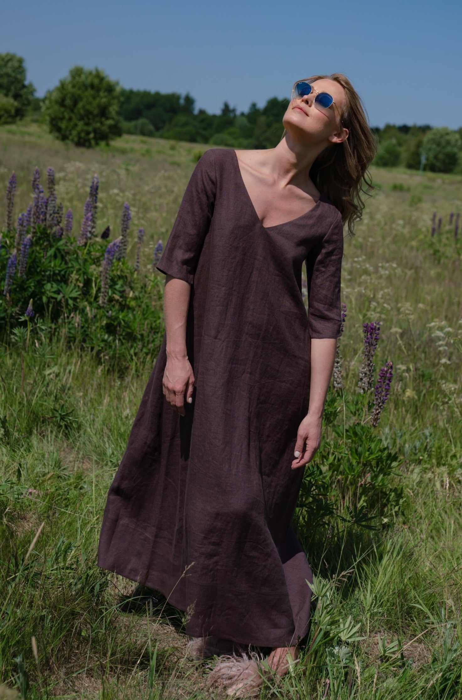 The Summer Knows Lina kleita, tumša trifele