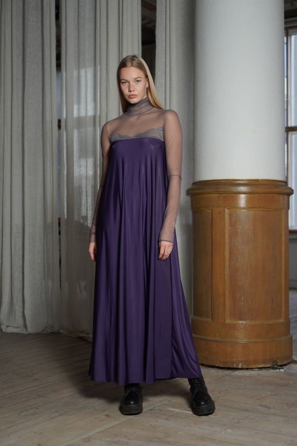 Sekojiet savai sirdij Stretch Jersey kleita violeta