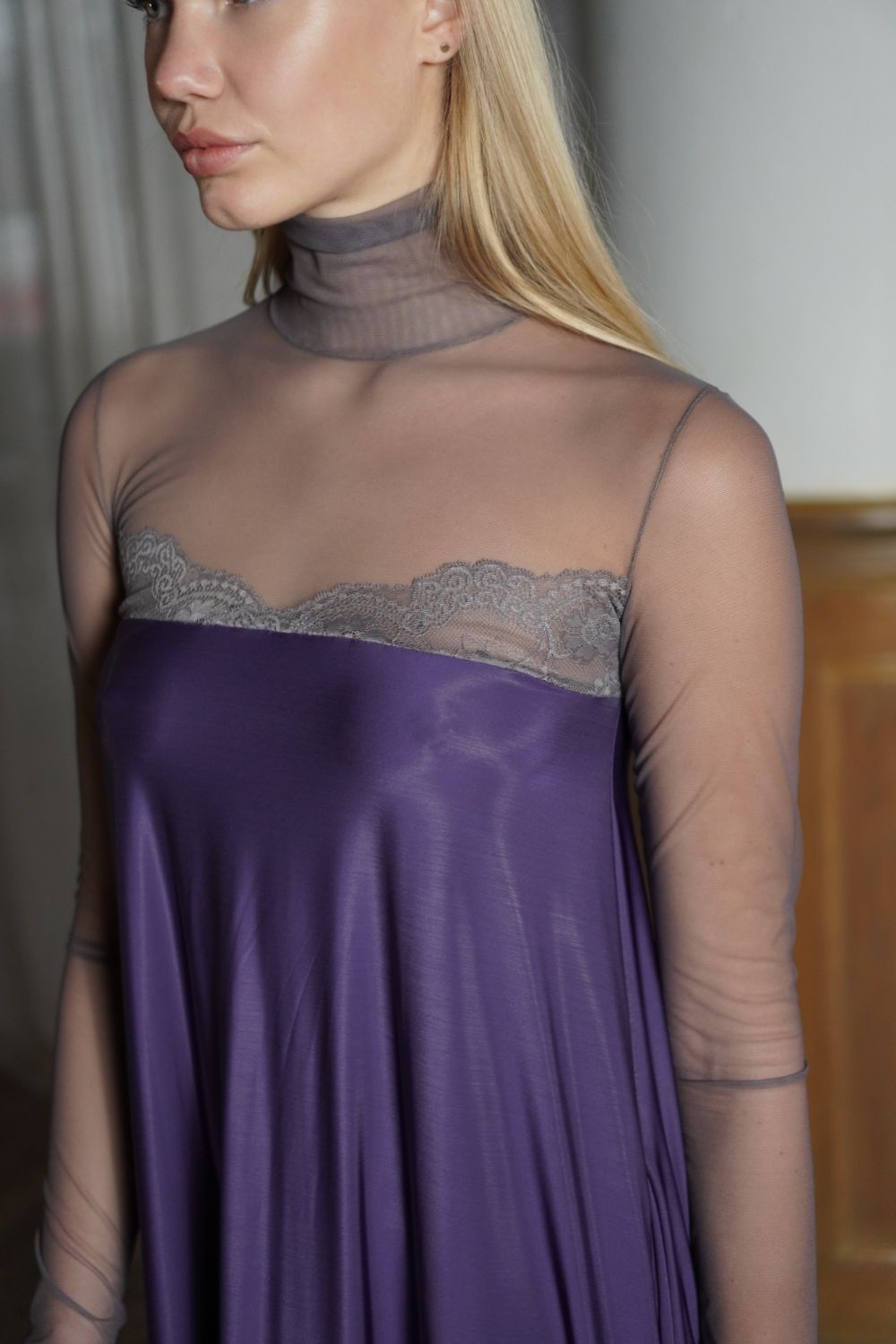 Sekojiet savai sirdij Stretch Jersey kleita violeta