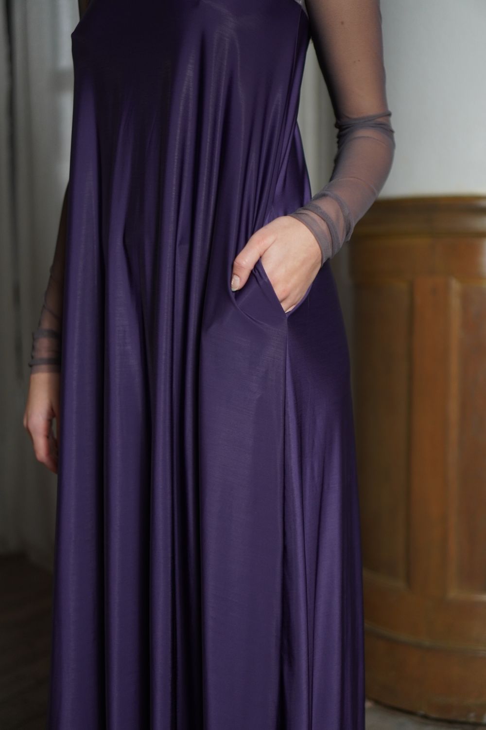 Sekojiet savai sirdij Stretch Jersey kleita violeta